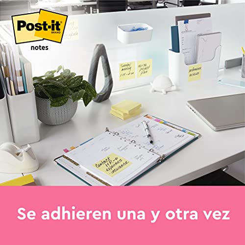 Post-It 636-B - Notas en cubo reposicionables 76 x 76 mm, 450 hojas, Color Amarillo