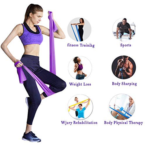 Pretty Comy Bandas Elásticas Fitness,Elástica Bandas de Resistencia Equipo de Ejercicio para Resistencia Física Entrenamiento de Fuerza Pilates Yoga