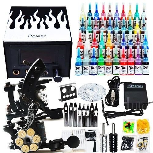 PRIT2016 Kit Completo de tatuar 2 Nuevo Maquina & 40 Tinta Tattoo Tatuaje Ink