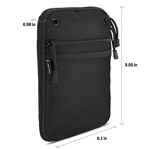 ProCase Bolsa Táctica para Pistola, Bolso Pistolera de Lona para Munición Cargador Accesorios de Disparo Deportivo, Apto para Campo de Tiro y Caza -Negro