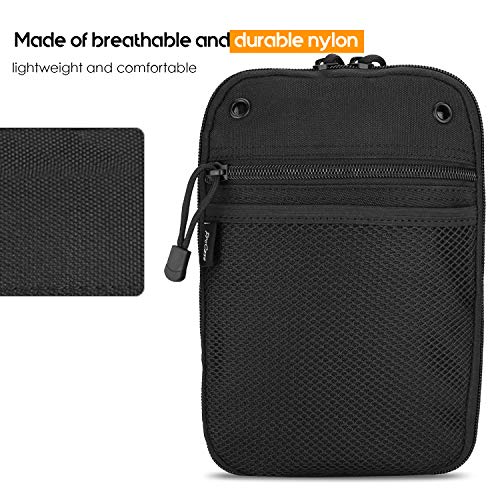 ProCase Bolsa Táctica para Pistola, Bolso Pistolera de Lona para Munición Cargador Accesorios de Disparo Deportivo, Apto para Campo de Tiro y Caza -Negro