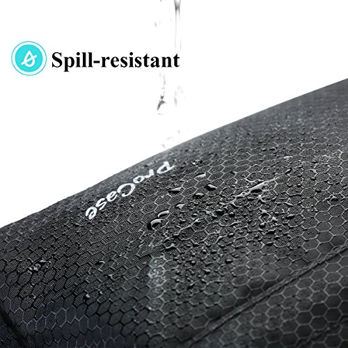 ProCase Mochila con Compartimiento Seco/Mojado, Bolsa Unisex Deportiva Resistente al Agua, Bolso con División Seco/Húmedo para Natación Surf Viajar Excursión Acampar -Negro
