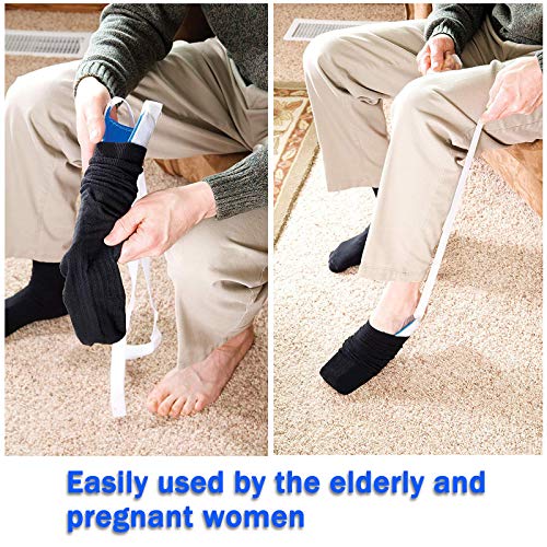 Pulinpulin - Calzador para calcetines y medias, para ayudar a personas mayores o discapacitadas a ponerse calcetines…