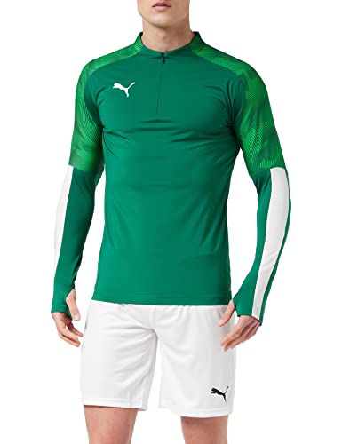 PUMA Cup Training 1/4 Zip Top Top, Hombre, Alpine Green-Pepper Green, M