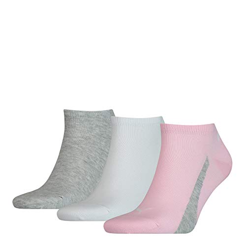 PUMA Lifestyle Sneaker-Trainer Socks (3 Pack) Calcetines, Basic Pink, 39/42 Unisex Adulto