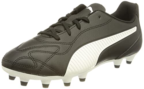 PUMA Monarch II FG/AG Jr, Zapatillas de ftbol, Negro Blanco, 37.5 EU