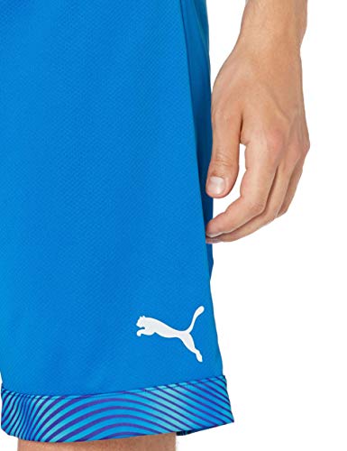 PUMA Pantalones Cortos de Copa para Hombre, Hombre, 70403402, Eléctrico Azul Limonada-puma Blanco, XL