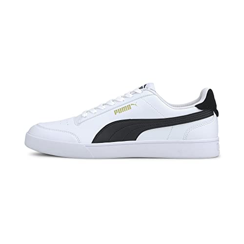 PUMA Shuffle, Zapatillas Unisex Adulto, Blanco (White Black Team Gold), 44 EU