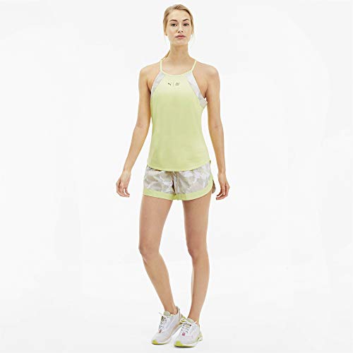 PUMA The First Mile Tank Camiseta De Tirantes, Mujer, Sunny Lime-Camo PRT, L