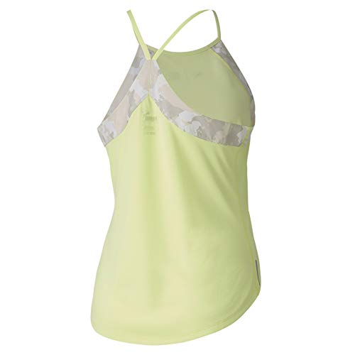 PUMA The First Mile Tank Camiseta De Tirantes, Mujer, Sunny Lime-Camo PRT, L