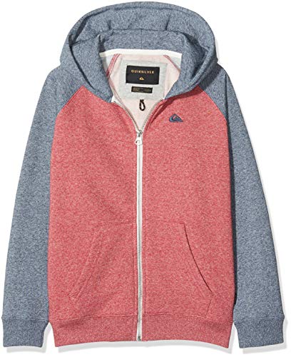 Quiksilver Everyday Zip Sudadera, Niños, Rojo (Garnet Heather RQKH), (Tamaño del Fabricante:S/10)