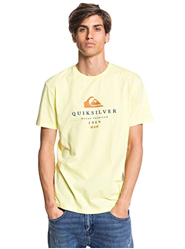 Quiksilver First Fire tee M Camiseta, Hombre, Amarillo (Charlock), S