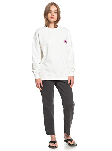 Quiksilver - Sudadera con Tejido orgánico - Mujer - XL - Blanco