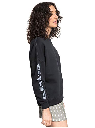 Quiksilver - Sudadera de Corte Cuadrado - Mujer - S - Negro