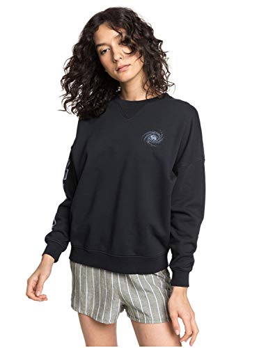 Quiksilver - Sudadera de Corte Cuadrado - Mujer - S - Negro