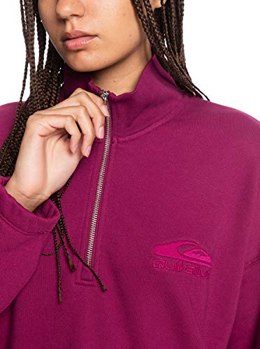 Quiksilver - Sudadera de Tejido orgánico con Media Cremallera - Mujer