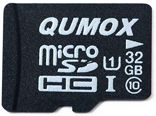 Qumox QX-MCSD-I-32G - Tarjeta microSD de 32 GB (Class 10, UHS-I), Color Negro