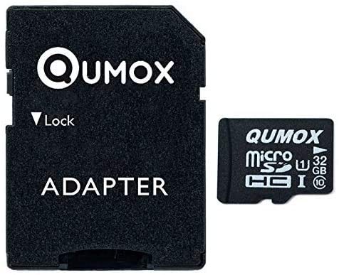 Qumox QX-MCSD-I-32G - Tarjeta microSD de 32 GB (Class 10, UHS-I), Color Negro
