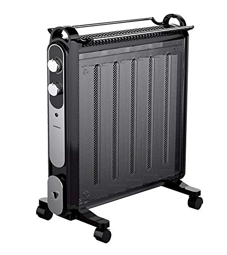 RADIADOR DE Mica INFINITON HMK-31 2000W (Negro, Rápida convección y difusión del Calor, 3 Niveles de Potencia)