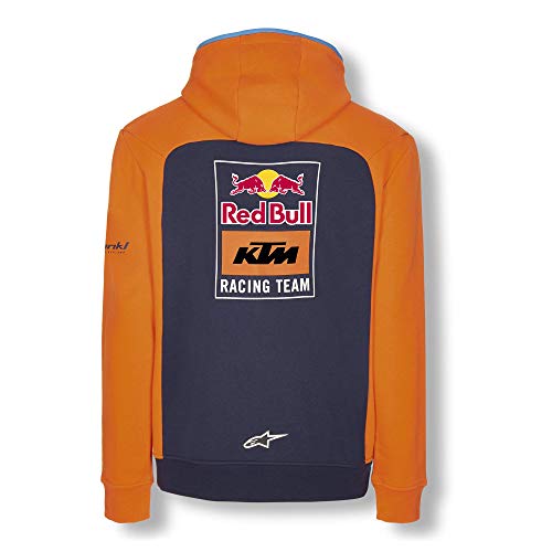 Red Bull KTM Official Teamline Zip Sudadera con Capucha, Azul Hombres XX-Large Hoodie, KTM Racing Team Original Ropa & Accesorios