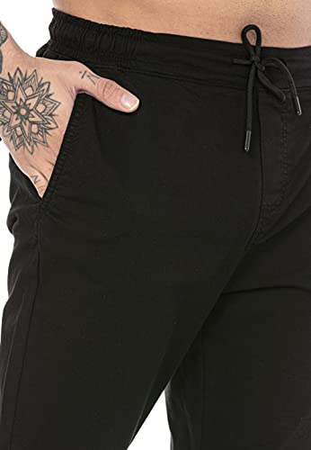 Redbridge Pantalón para Hombre Joggers Chino Algodón Noir XXL