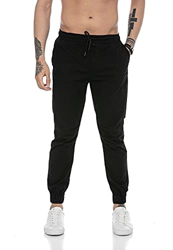 Redbridge Pantalón para Hombre Joggers Chino Algodón Noir XXL