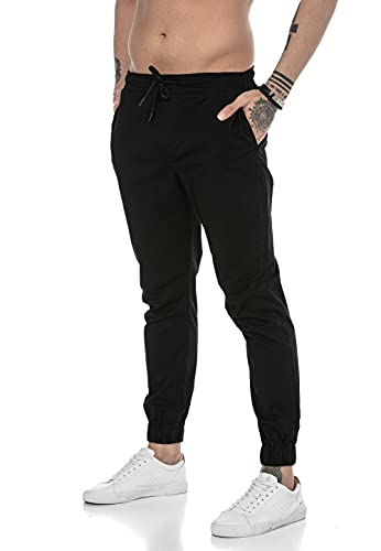 Redbridge Pantalón para Hombre Joggers Chino Algodón Noir XXL