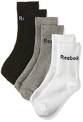 Reebok Act Core Mid Crew Sock 3P Calcetines, Unisex Adulto, brgrin/Negro/Blanco, XL