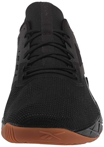 Reebok mens Nanoflex Cross Trainer, Black/Gum, 9.5 US