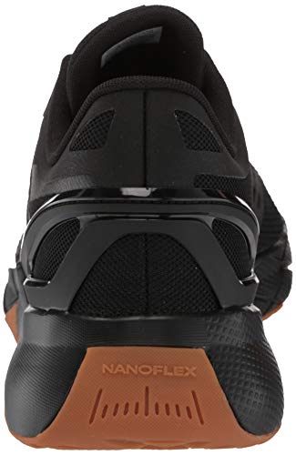 Reebok mens Nanoflex Cross Trainer, Black/Gum, 9.5 US