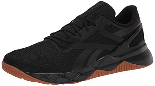 Reebok mens Nanoflex Cross Trainer, Black/Gum, 9.5 US