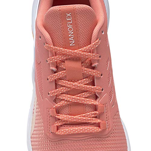 Reebok womens Nanoflex Cross Trainer, Twisted Coral/Aura Orange/White, 11 US