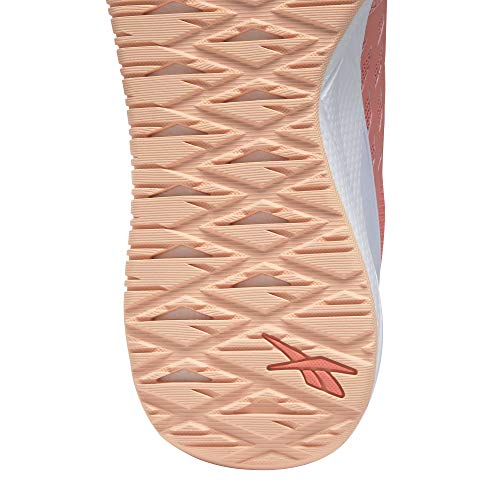 Reebok womens Nanoflex Cross Trainer, Twisted Coral/Aura Orange/White, 11 US