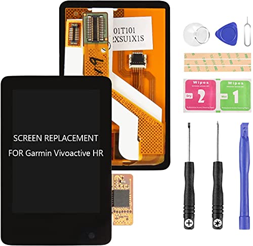 Reemplazo de pantalla LCD original para Garmin Vivoactive HR TC pantalla táctil táctil panel sensor completo lente kit de reparación con herramientas