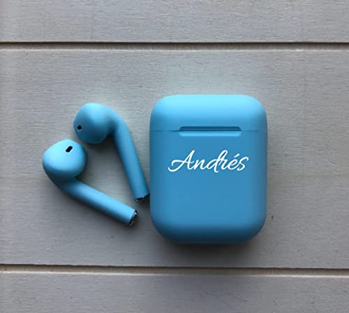 Regalo Original Personalizado - Auriculares Personalizados - Cascos inalámbricos con Nombre - Regalos Originales Hombre y Mujer - Regalo Navidad - Regalos Personalizados