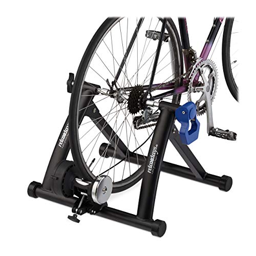 Relaxdays Rodillo Bicicleta Plegable para Ruedas de 26 - 28 Pulgadas, Antideslizante, Acero, 41 x 54,5 x 60 cm, Negro