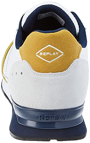 Replay Adrien-Classic Status, Zapatillas Hombre, 2917 White Navy OCRA, 42 EU