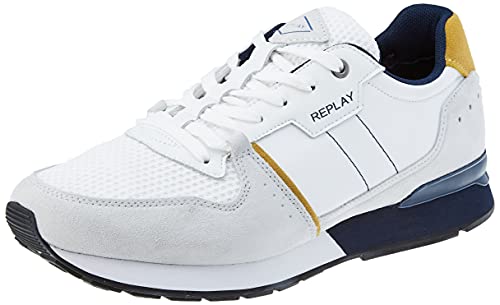 Replay Adrien-Classic Status, Zapatillas Hombre, 2917 White Navy OCRA, 42 EU