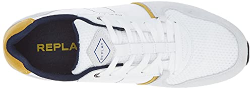 Replay Adrien-Classic Status, Zapatillas Hombre, 2917 White Navy OCRA, 42 EU