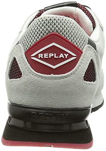 Replay Adrien-Sport Game, Zapatillas Hombre, 506 Gris, Negro y Rojo, 42 EU