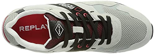 Replay Adrien-Sport Game, Zapatillas Hombre, 506 Gris, Negro y Rojo, 42 EU