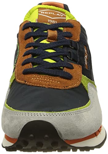 Replay R-81 M-Drum Wave M21, Zapatillas Hombre, 2980 Navy Caramel Lime, 42 EU