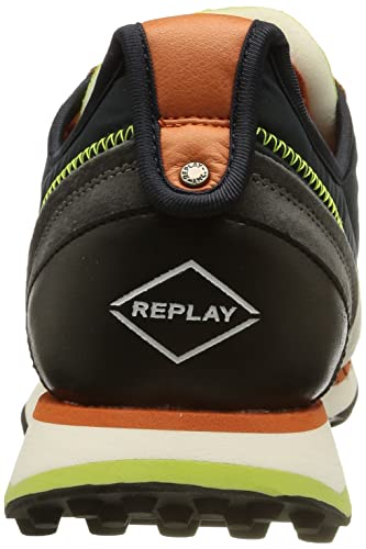 Replay R-81 M-Drum Wave M21, Zapatillas Hombre, 2980 Navy Caramel Lime, 42 EU