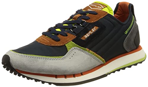 Replay R-81 M-Drum Wave M21, Zapatillas Hombre, 2980 Navy Caramel Lime, 42 EU