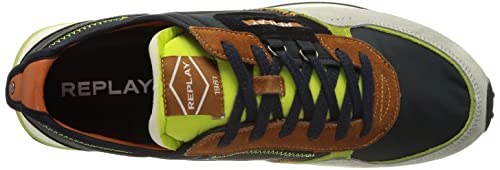 Replay R-81 M-Drum Wave M21, Zapatillas Hombre, 2980 Navy Caramel Lime, 42 EU