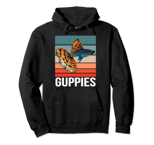 Retro Guppy Amante Diseño Vintage Guppy Sudadera con Capucha