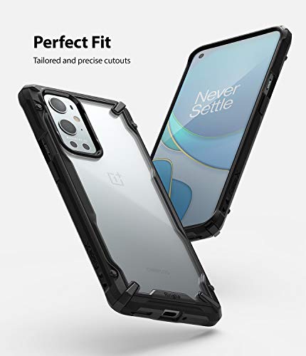 Ringke Fusion-X Compatible con Funda OnePlus 9 Pro (2021), Transparente Rigida Carcasa Parachoque TPU Resistente Impactos Funda Negra - Black (Negro)