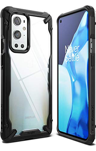 Ringke Fusion-X Compatible con Funda OnePlus 9 Pro (2021), Transparente Rigida Carcasa Parachoque TPU Resistente Impactos Funda Negra - Black (Negro)