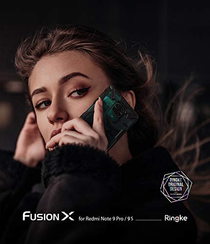 Ringke Fusion-X Diseñado para Funda Xiaomi Redmi Note 9 Pro (2020), Carcasa Redmi Note 9S, Parachoque Resistente Impactos Funda Redmi Note 9S / Redmi Note 9 Pro (6.67 Pulgadas) - Camo Black