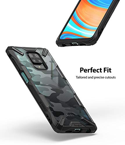 Ringke Fusion-X Diseñado para Funda Xiaomi Redmi Note 9 Pro (2020), Carcasa Redmi Note 9S, Parachoque Resistente Impactos Funda Redmi Note 9S / Redmi Note 9 Pro (6.67 Pulgadas) - Camo Black